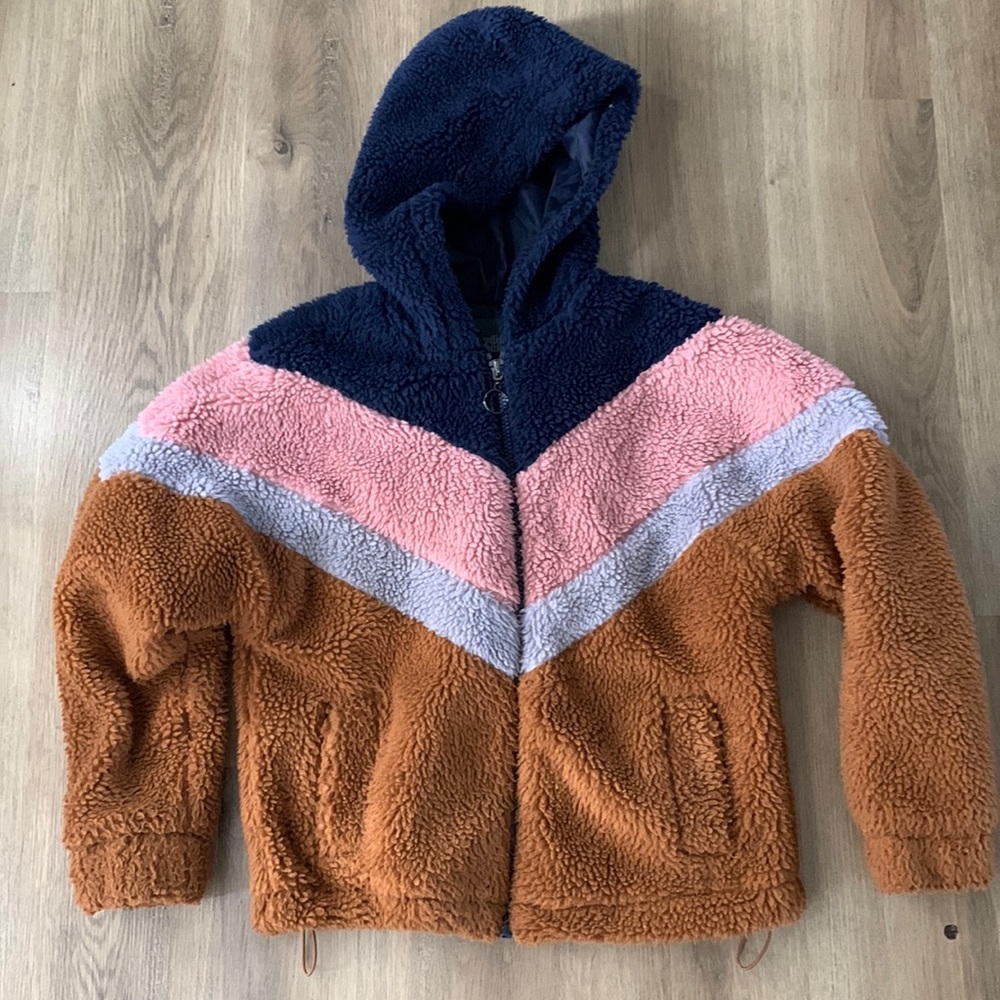 Wild Fable Color Block Sherpa zip up Jacket